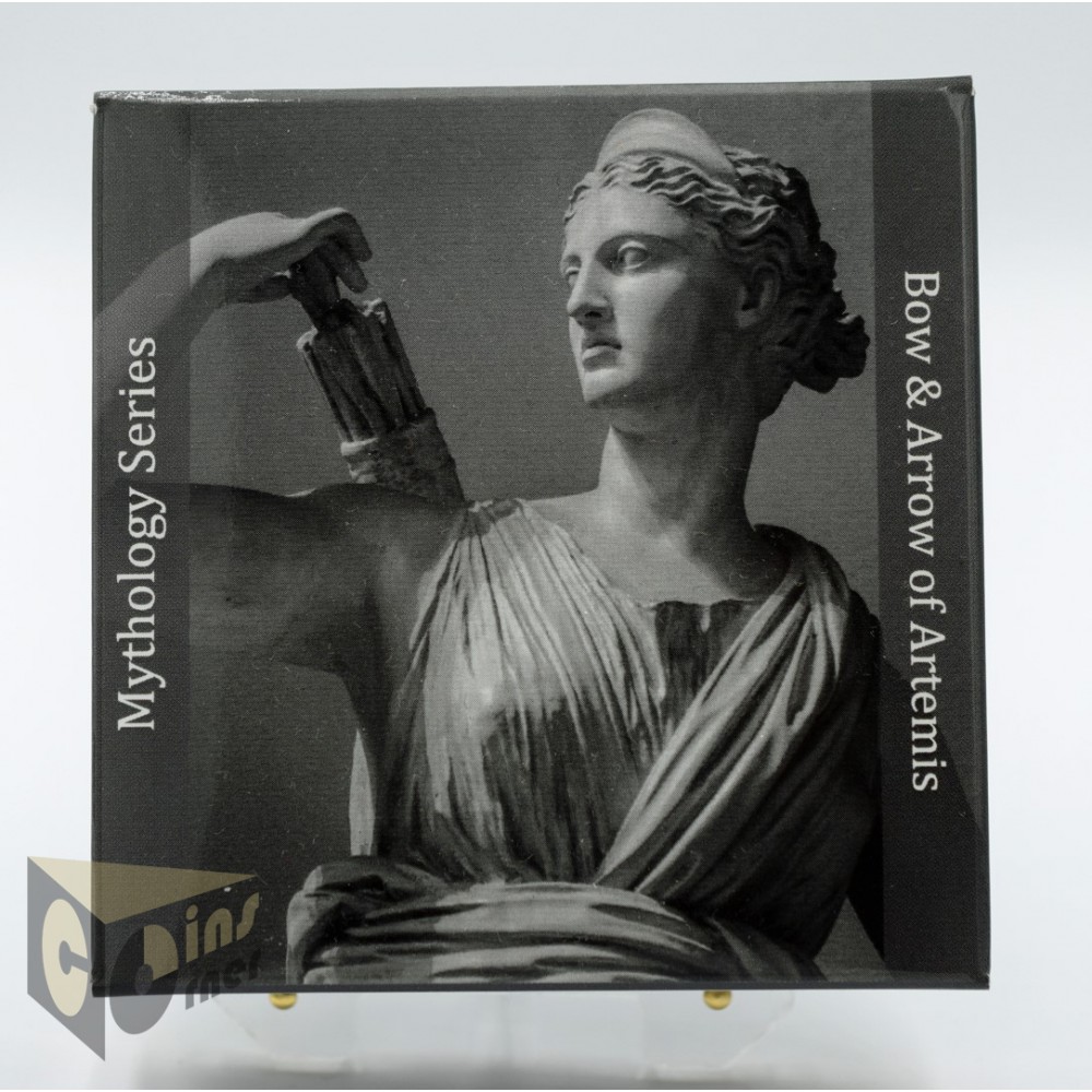 Artemis Bow and Arrow - 2 Oz Piedfort - 2020 Cook Islands 