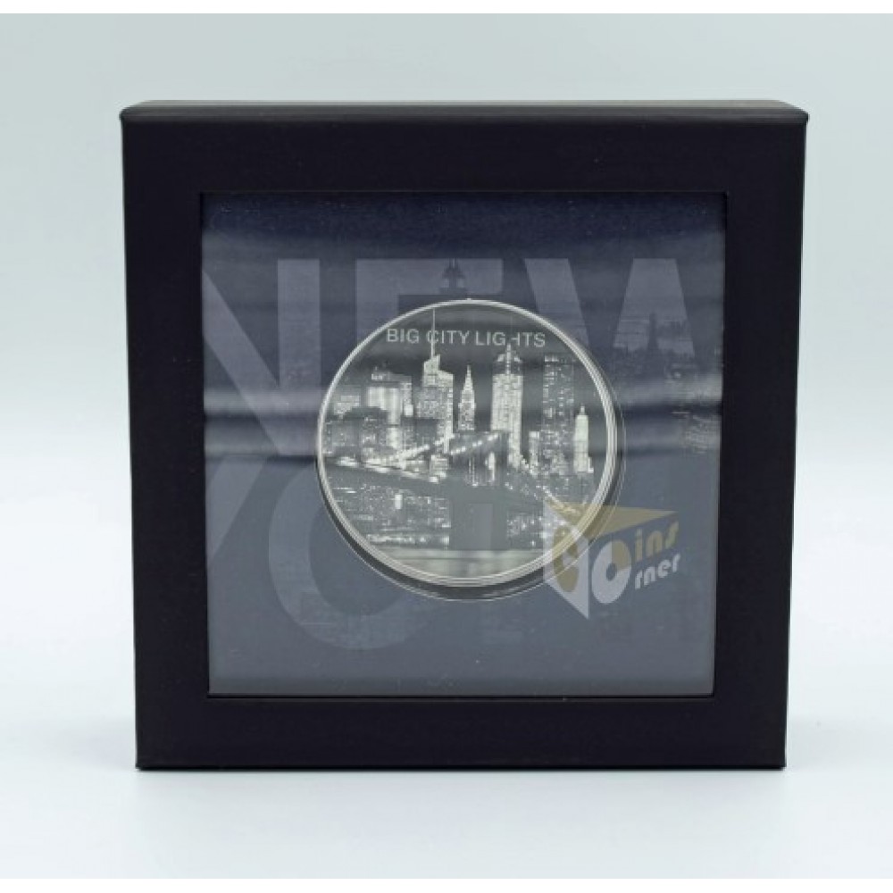 Cook Islands 2022 New York Big City Lights 1 Oz Silver Proof Coin 