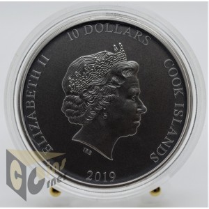 Talaria Winged Sandals of Hermes - 2 Oz Piedfort - 2019 Cook Islands 