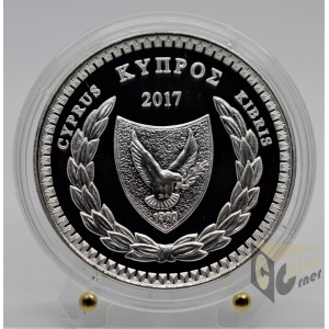 The poet Vasilis Michaelides - Silver Proof - 2017 Cyprus