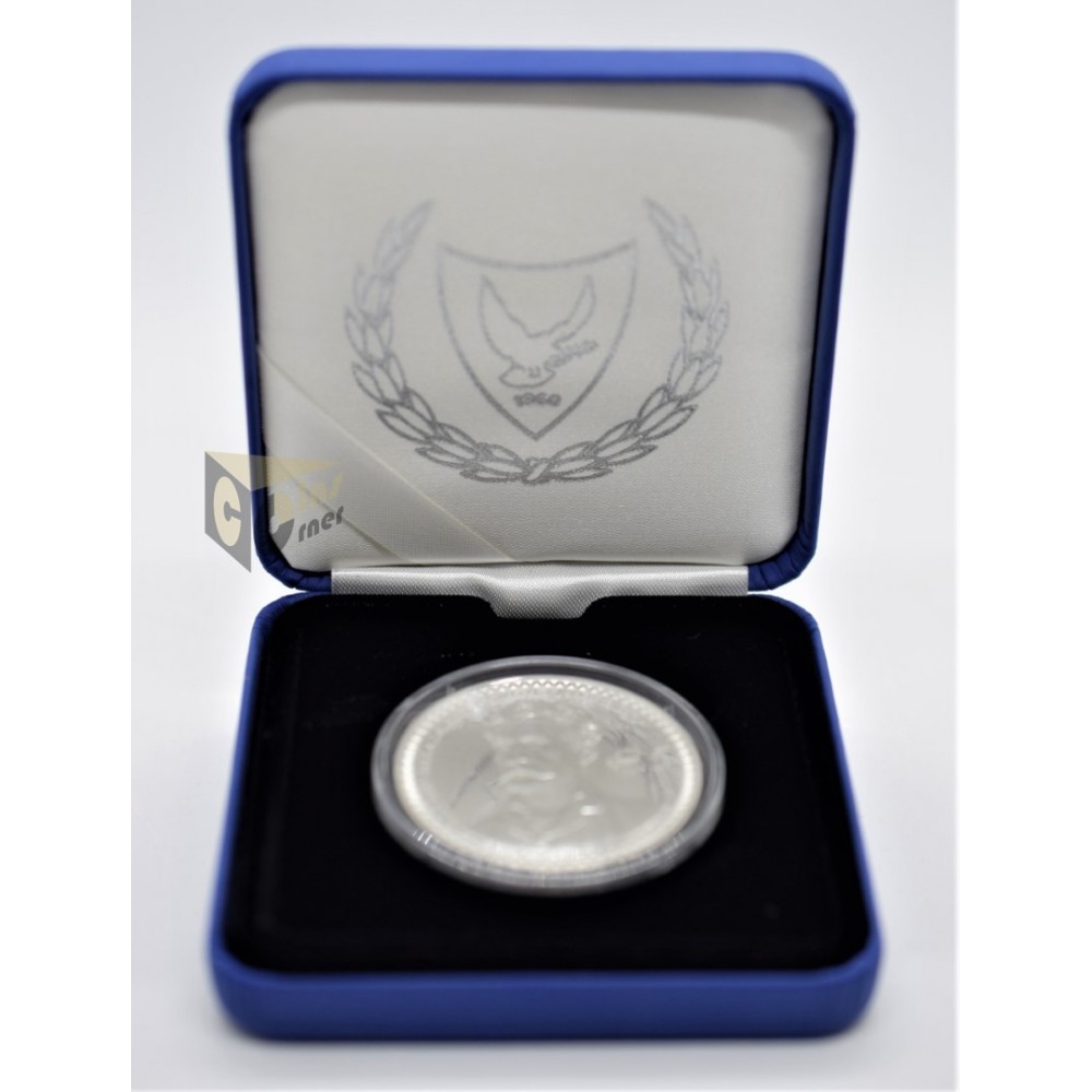 The poet Vasilis Michaelides - Silver Proof - 2017 Cyprus