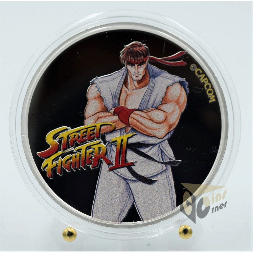 Ryu Street Fighter II 1 Oz Colorized- 2021 Fiji