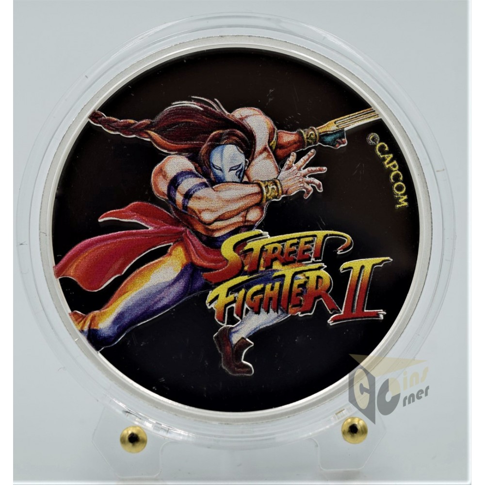 Vega Street Fighter II 1 Oz Colorized- 2021 Fiji
