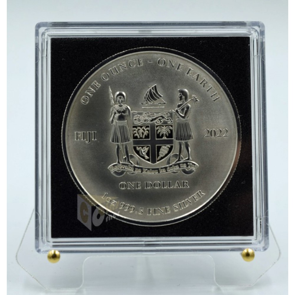 Fiji 2022 Earth The Time of The Zombies 1 Oz Colorized UV Silver Coin 