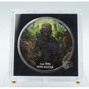 Fiji 2022 Earth Zombies 1 Oz Colorized UV Silver Coin 