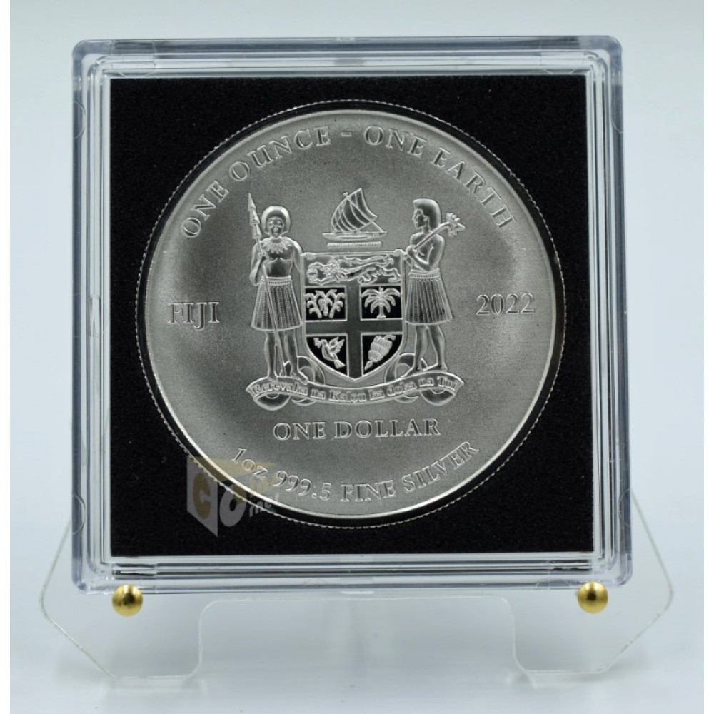 Fiji 2022 Earth Zombies 1 Oz Colorized UV Silver Coin 