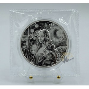 Fiji 2024 Mona Lisa x Van Gogh 1 oz Silver Prooflike Coin
