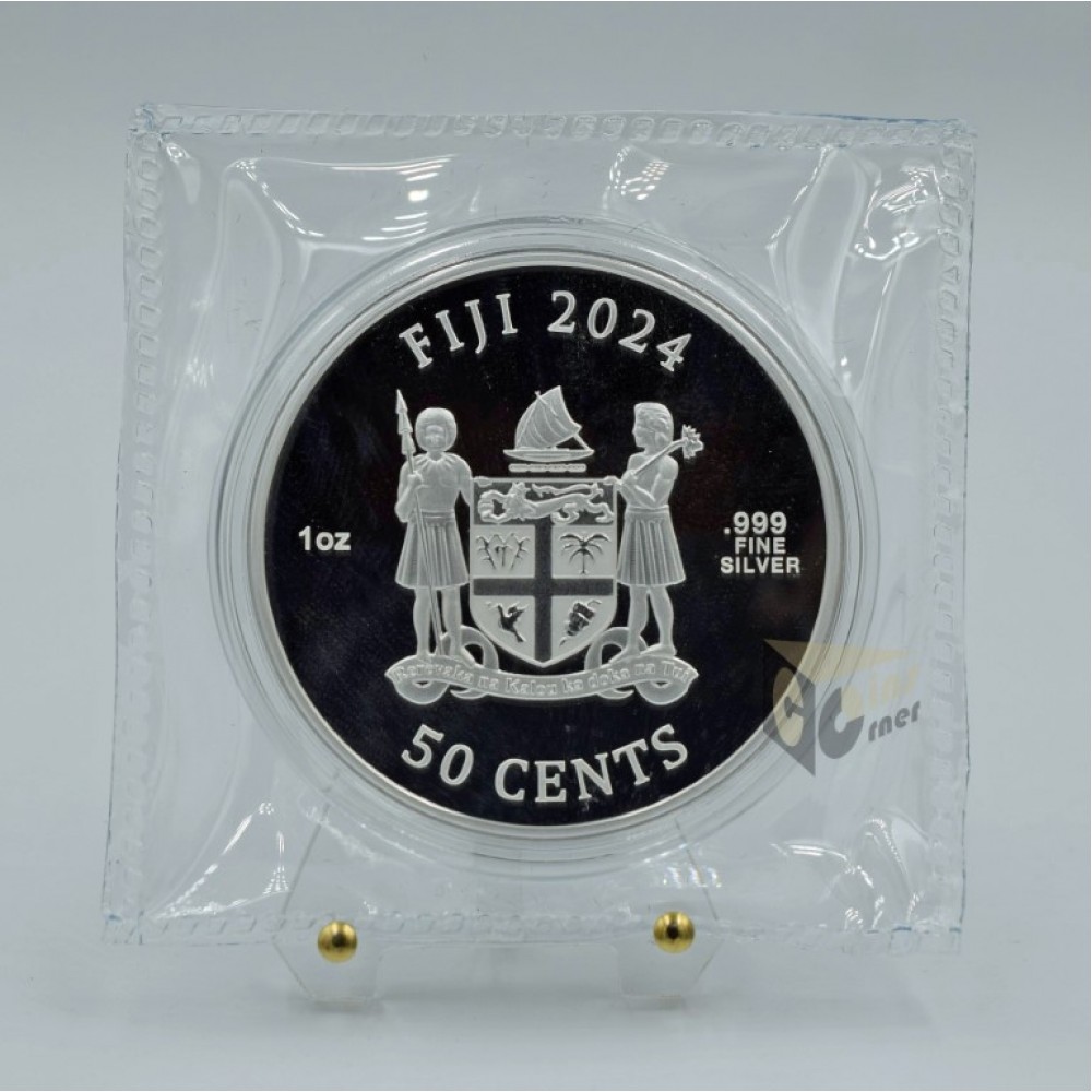 Fiji 2024 Mona Lisa x Van Gogh 1 oz Silver Prooflike Coin