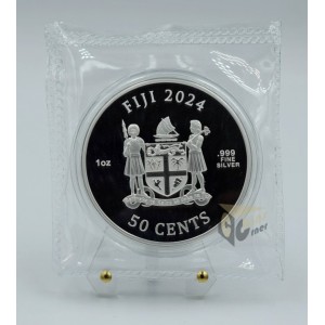 Fiji 2024 Mona Lisa x Van Gogh 1 oz Silver Prooflike Colorized Coin