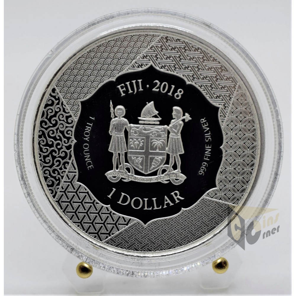 Samurai Archives 1 Oz Proof - Colorized- 2018 Fiji
