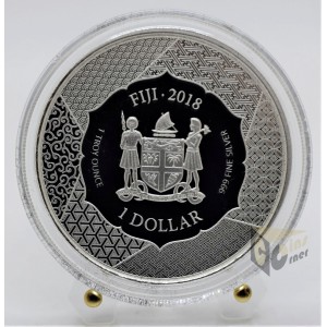 Samurai Archives 1 Oz Proof - Colorized- 2018 Fiji