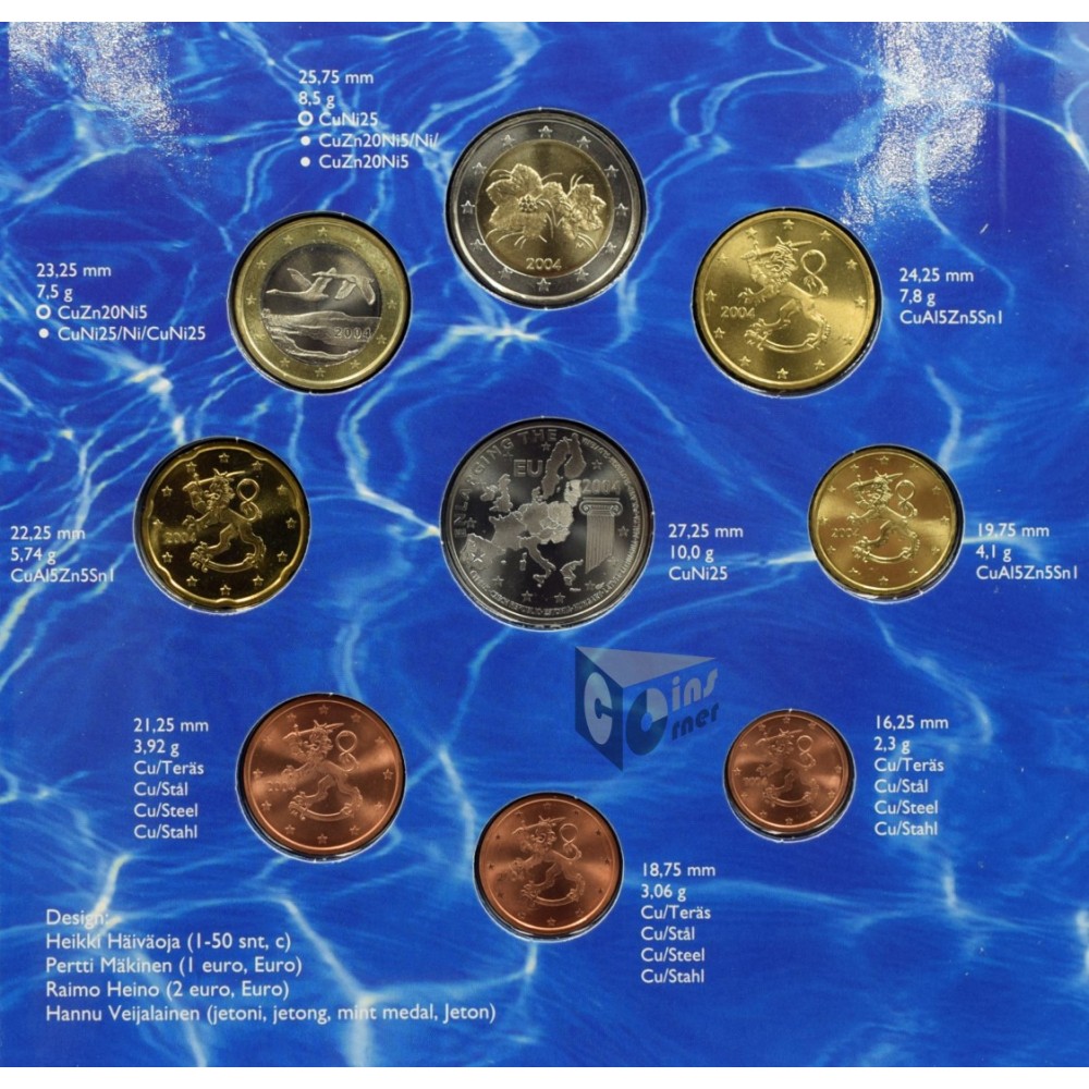 Finland 2004 - FDC Euro Set with Commemorative Token