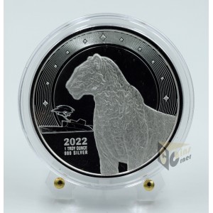 Ghana 2022 African Leopard 1 Oz Silver Coin 