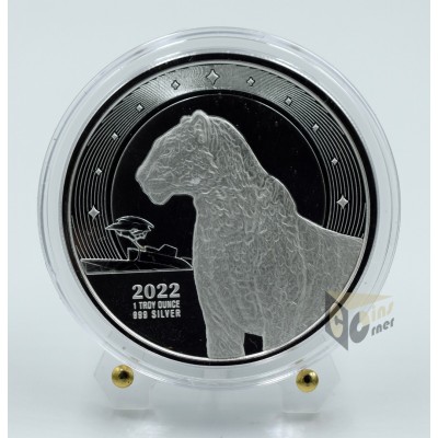 Ghana 2022 African Leopard 1 Oz Silver Coin 