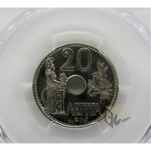 Greece 1912 - 20 Lepta PCGS MS65 