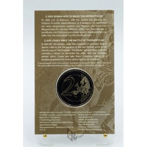Greece 2020 2500 Years Since the Battle of Thermopylae 2 Euro Coin Card