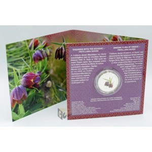 Greece 2023 Fritillaria Davisii 5 euro Proof Like Colorized Silver Coin