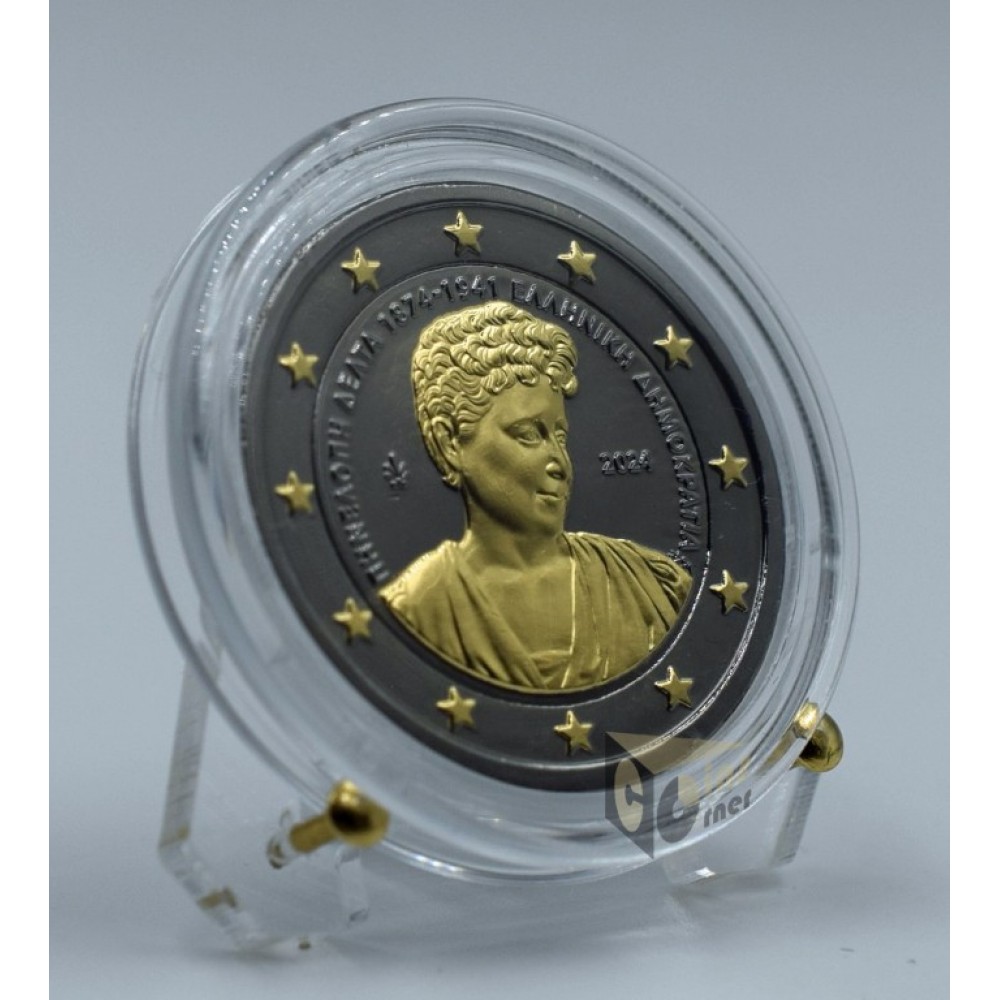 Greece 2024 150 Years from the Birth of Penelope Delta 2 Euro Coin Golden Enigma Collection