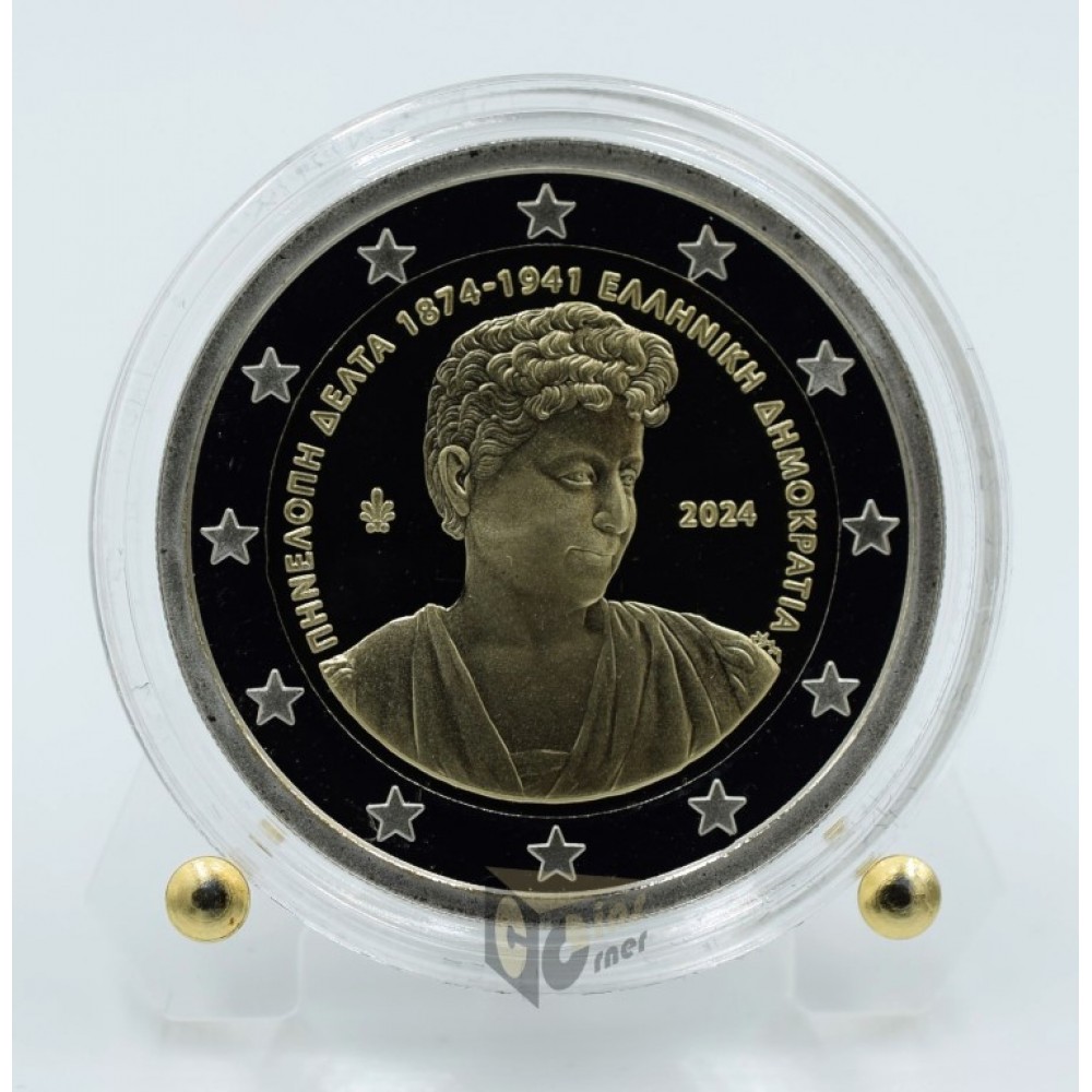 Greece 2024 150 Years from the Birth of Penelope Delta 2 Euro Proof Coin