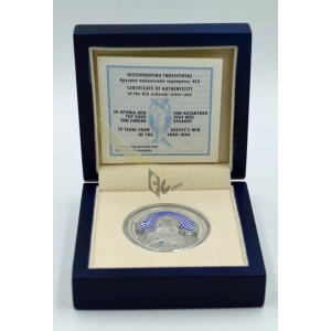 Greece 2024 20 Years From Greece's Win Euro 2004 10 Euro Proof Colorized Silver Coin