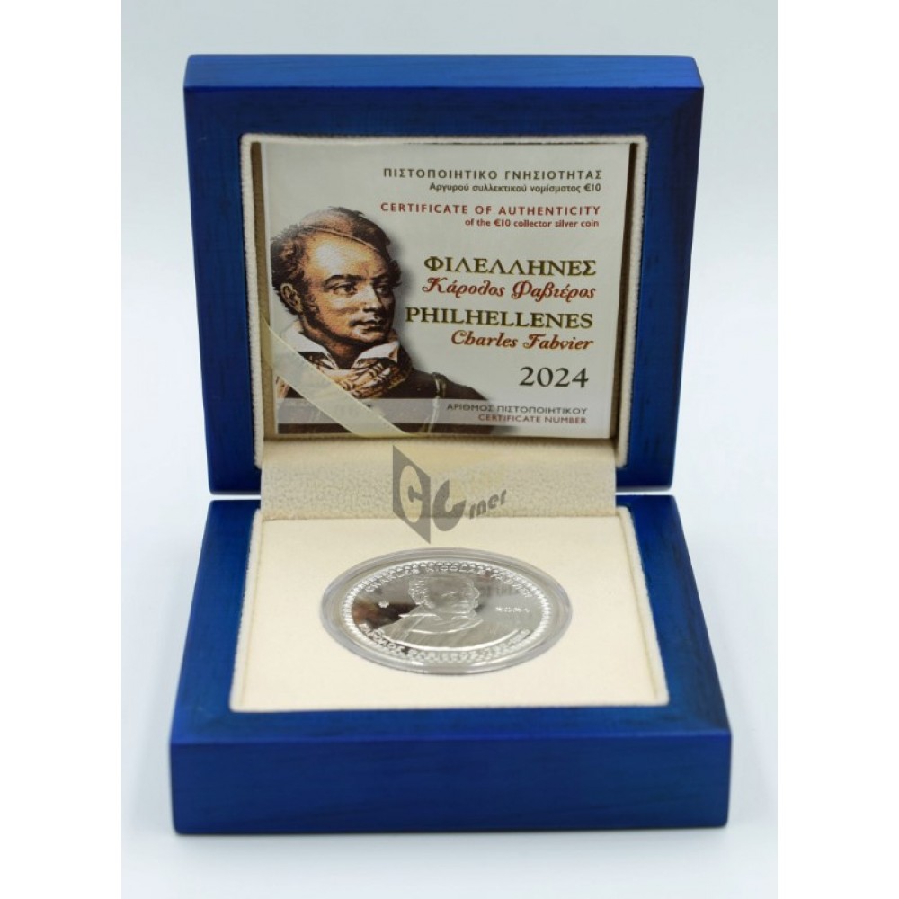 Greece 2024 Charles Fabvier 10 Euro Proof Silver Coin