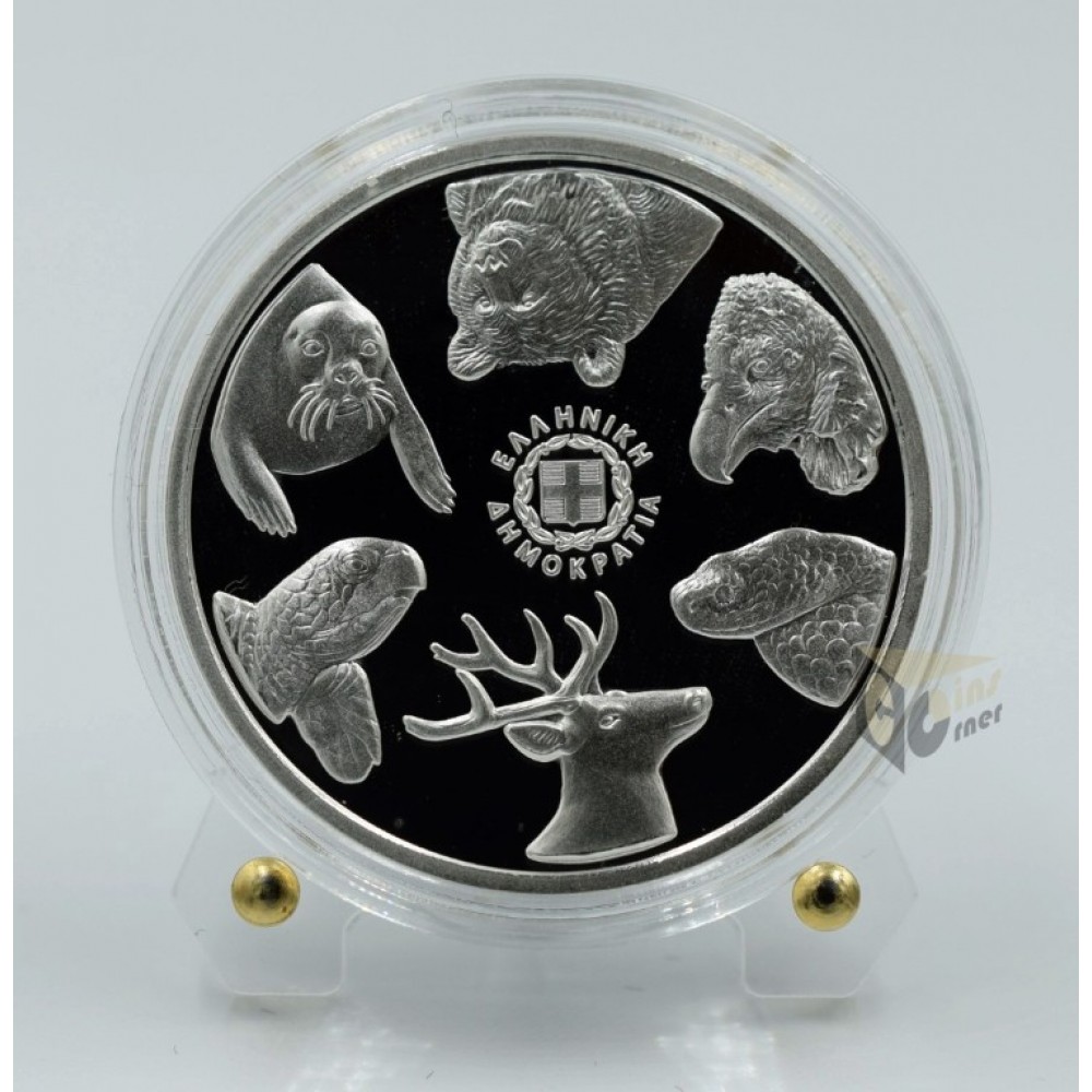 Greece 2024 Monachus Monachus 5 euro Proof Like Colorized Silver Coin