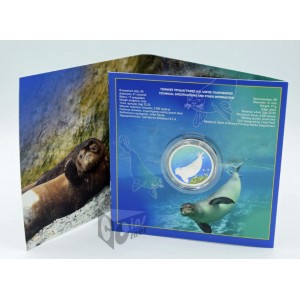 Greece 2024 Monachus Monachus 5 euro Proof Like Colorized Silver Coin