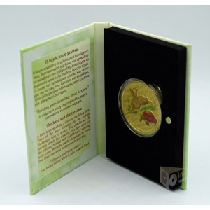 Greece 2024 The Hare and the Tortoise 1.5 euro Proof Colorized Coin