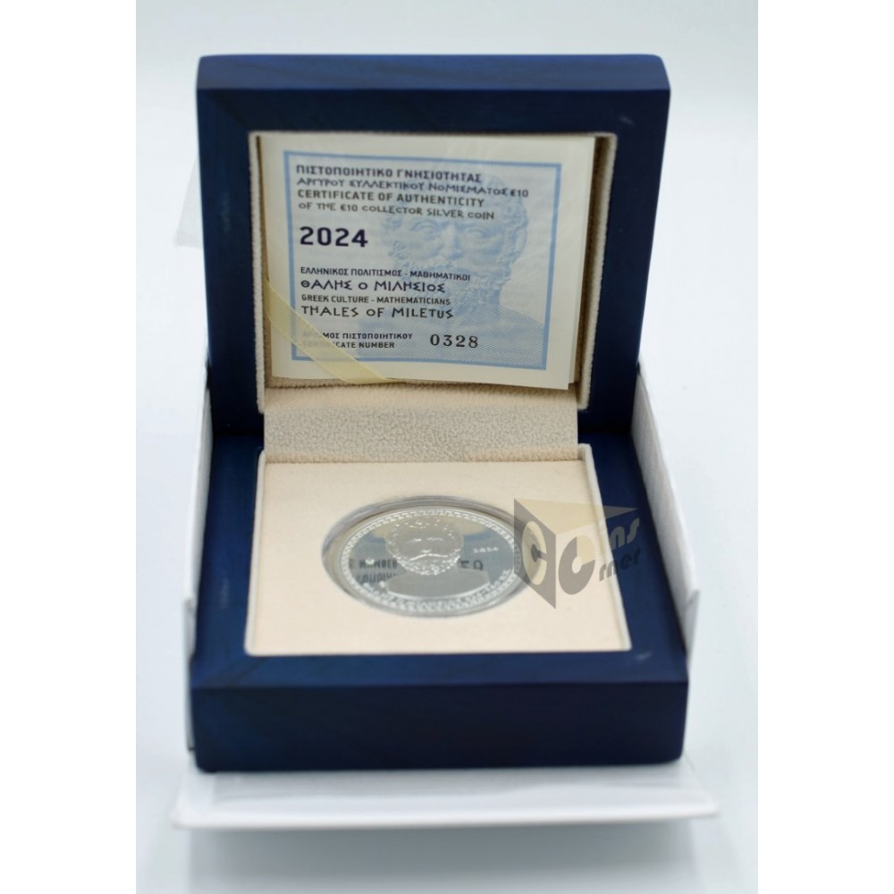 Greece 2024 Thales of Miletus Mathematicians Silver Proof Coin 