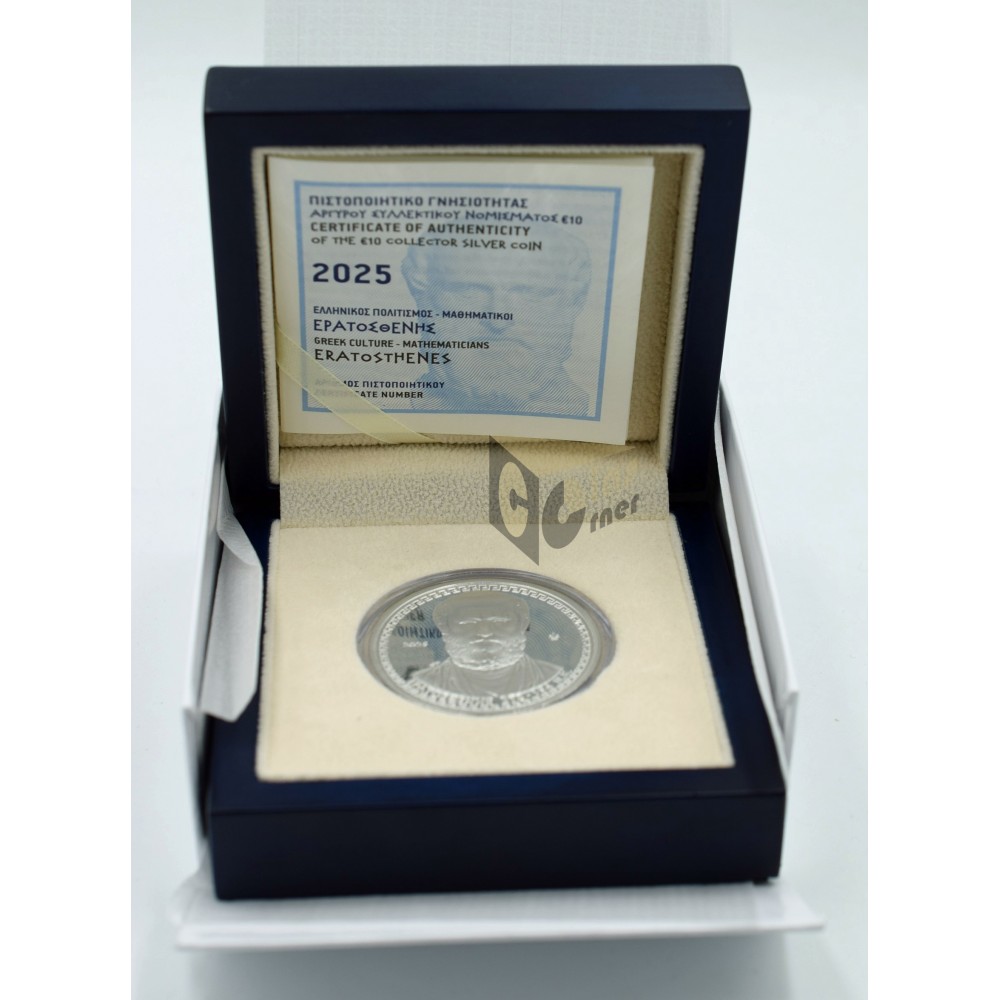 Greece 2025 Eratosthenes Mathematicians Silver Proof Coin