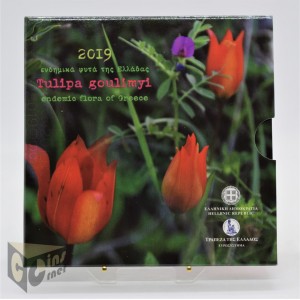 Greece 2019 Tulipa Goulimyi 5 Euro Colorized Coin 
