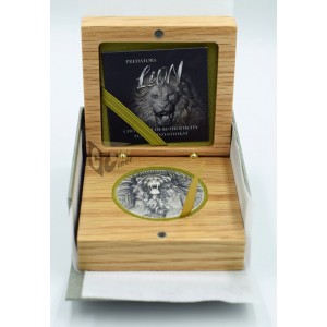 Ivory Coast 2023 Predators Lion 3 oz Ultra High Relief Antique finish Silver Coin