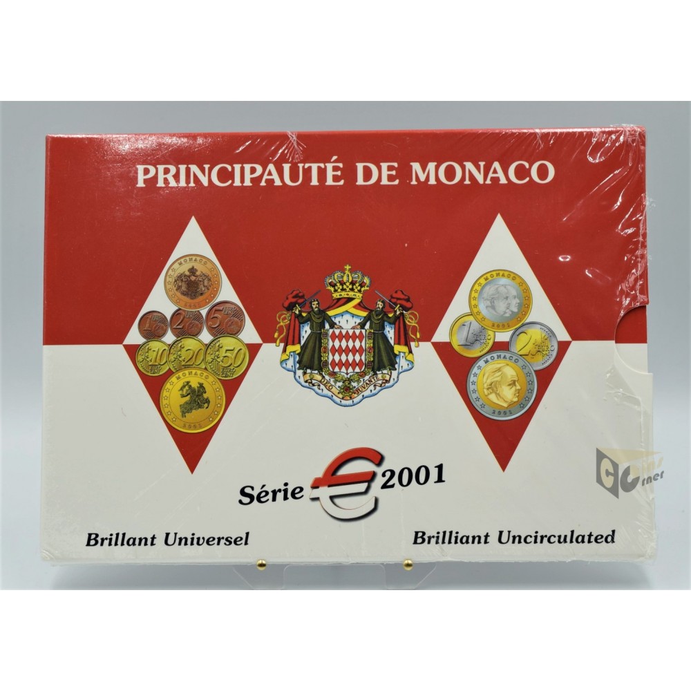 Monaco 2001 - FDC Euro Set 