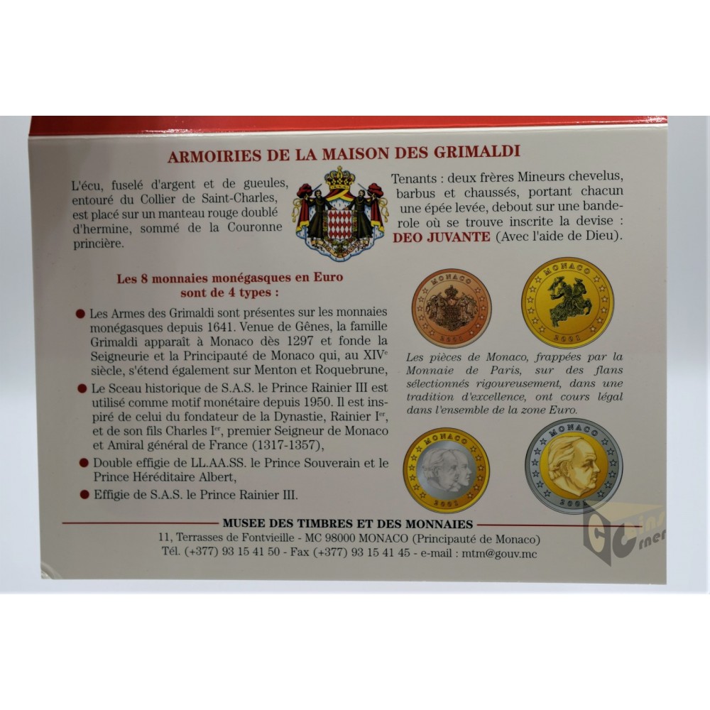 Monaco 2001 - FDC Euro Set 