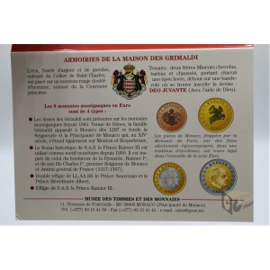 Monaco 2001 - FDC Euro Set 