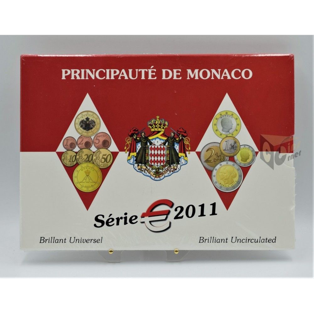 Monaco 2011 - FDC Euro Set with 2 Euro Wedding commemorative coin