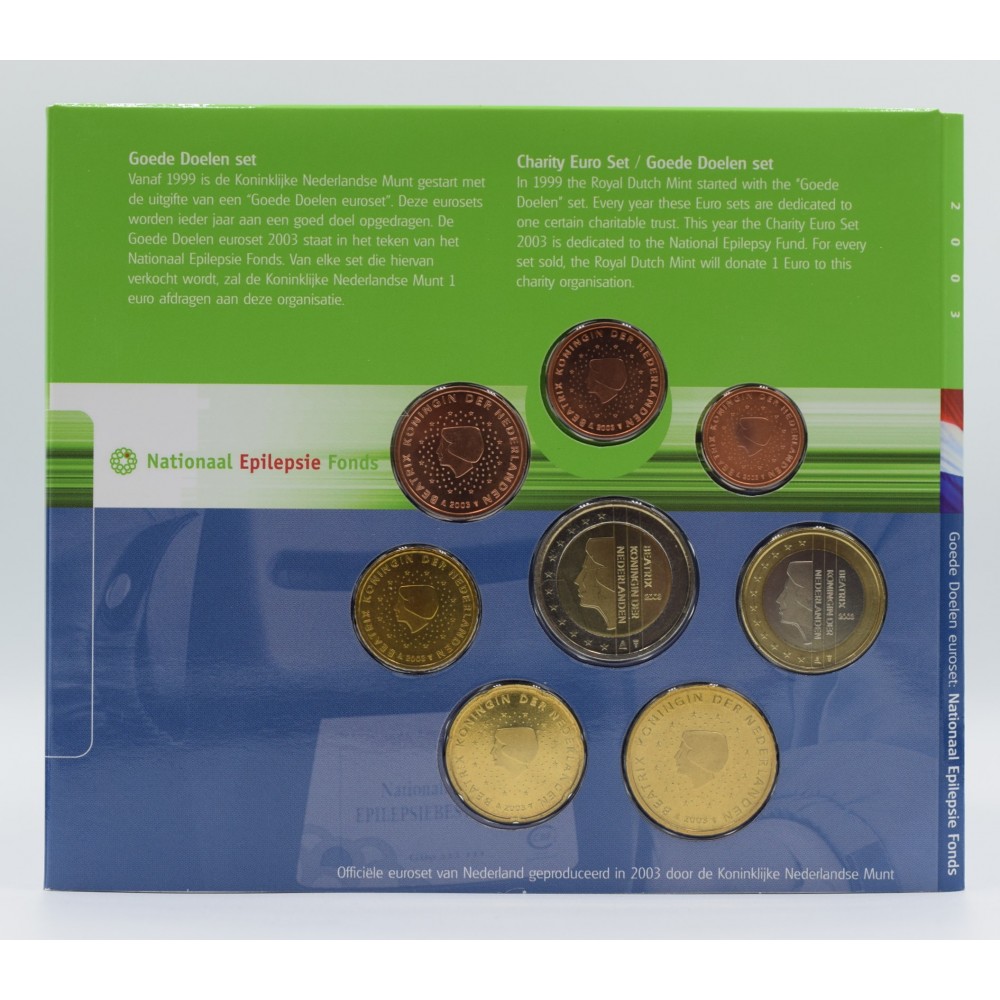 Netherlands 2003 - FDC Euro Set Epilepsy Fund