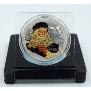Niue 2021 Da Vinci Icons of Inspiration 1 Oz Colorized Silver Coin