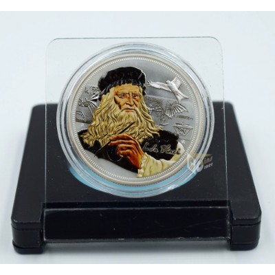 Niue 2021 Da Vinci Icons of Inspiration 1 Oz Colorized Silver Coin