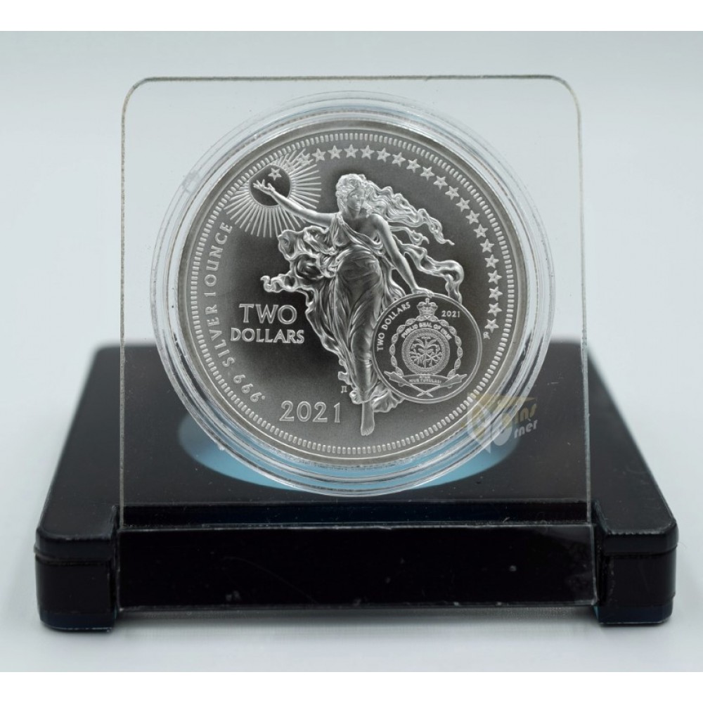 Niue 2021 Da Vinci Icons of Inspiration 1 Oz Colorized Silver Coin