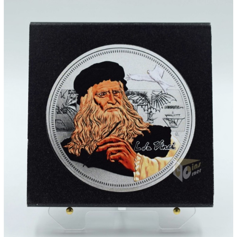 Niue 2021 Da Vinci Icons of Inspiration 1 Oz Colorized Silver Coin