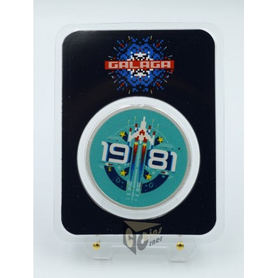 Galaga 40th anniversary 1 Oz Colorized - 2021 Niue