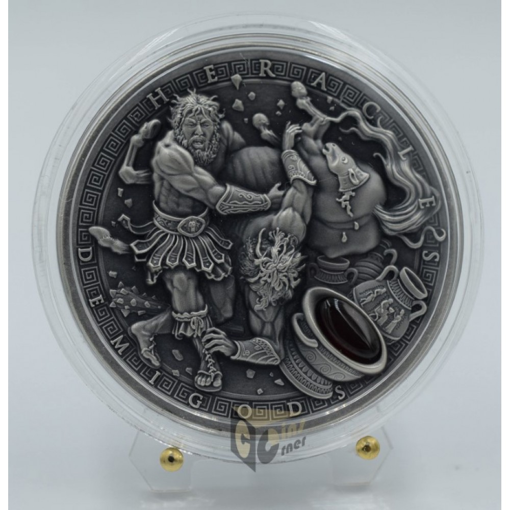 Niue 2021 Heracles Demigods Series 2 Oz Silver High Relief Antique Finish Coin