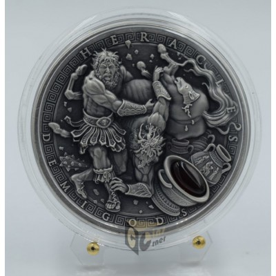 Niue 2021 Heracles Demigods Series 2 Oz Silver High Relief Antique Finish Coin