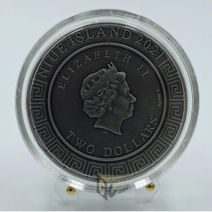 Niue 2021 Heracles Demigods Series 2 Oz Silver High Relief Antique Finish Coin