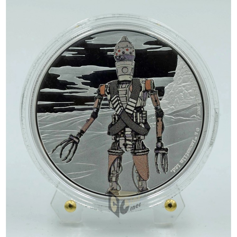 Niue 2021 Droid IG-11 Mandalorian Star Wars Series 1 Oz Silver Proof Coin