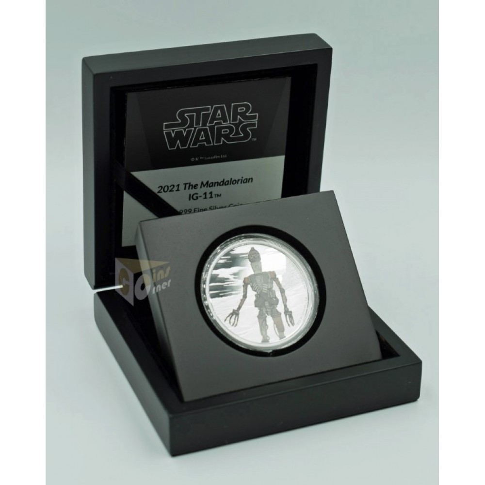 Niue 2021 Droid IG-11 Mandalorian Star Wars Series 1 Oz Silver Proof Coin