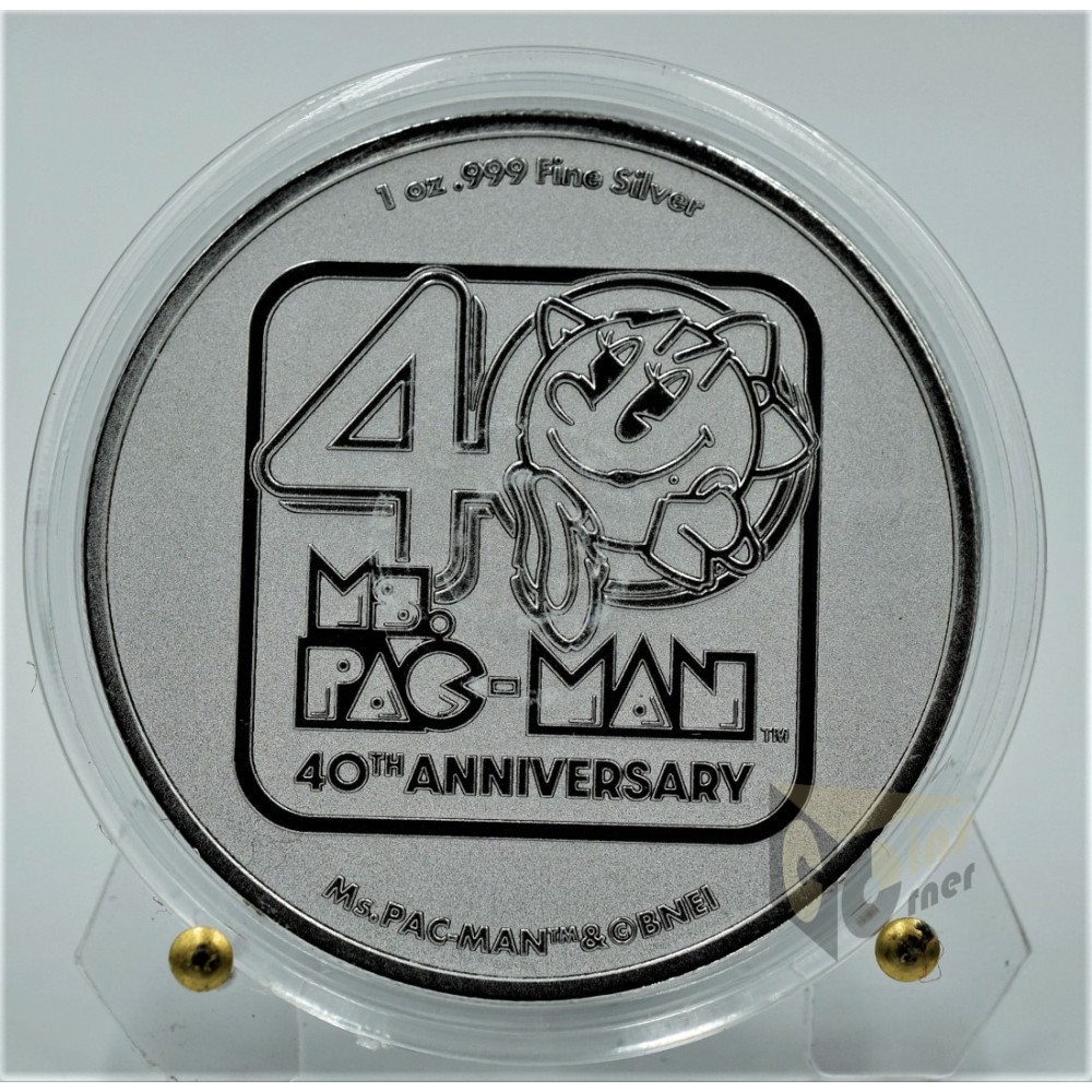Ms.PAC-MAN 40th anniversary 1 Oz - 2021 Niue
