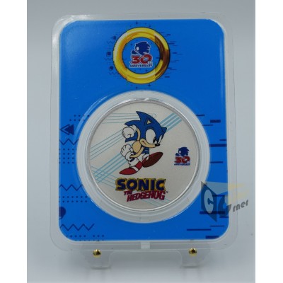 Sonic - Sonic the Hedgehog 30th Anniversary 1 Oz  Colorized - 2021 Niue