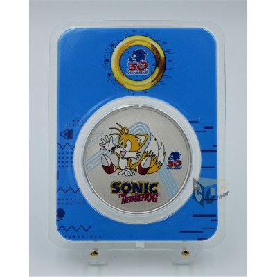 Tails - Sonic the Hedgehog 30th Anniversary 1 Oz  Colorized - 2021 Niue